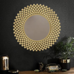 metal gold wall mirror