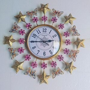 metal wall clock hanging