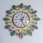 Leaves Metal Wall Hanging Clock